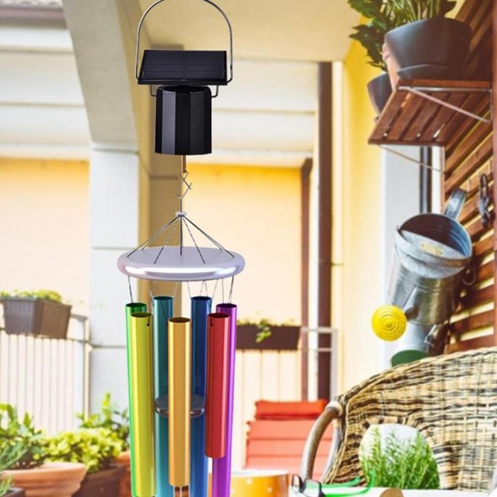 แขวนจอแสดงผลโลหะหมุนสีดำ-wind-spinner-motor-home-miniature-driven-wind-chime-wing-bell-มอเตอร์เครื่องประดับตกแต่ง