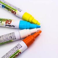 HomeOffice ปากกาเขียนกระจก อาร์ทไลน์ ชุด 4 ด้าม (สีเหลือง, ขาว, ฟ้า, ส้ม) ปากกาเรืองแสง