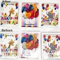 【HOT】● Painting Card Happy Birthday Paper Greeting Postcards Kids Greet Cards