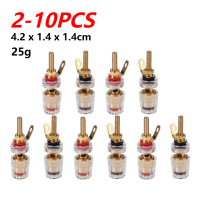 2-10 ชิ้น 4 มิลลิเมตรทองเหลืองลำโพงเครื่องขยายเสียง Terminal Binding โพสต์ Terminal โปร่งใส Shell สำหรับปลั๊กกล้วยอะแดปเตอร์-HGJHJ STORE