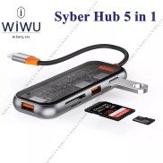 Cổng chuyển đổi Type C ra USB WIWU Cyber Hub 5 in 1 cho Macbook , IPad