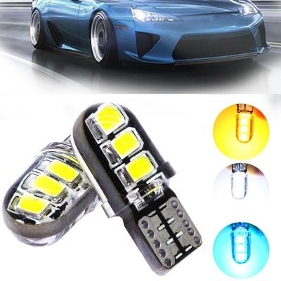 2020 Newest 1 PCS W5W SMD2835 6-LED Silicone Waterproof Car Vehicle Light Lamp Bulb car lights exterior 2.3cm x 1cm Bulbs  LEDs  HIDs