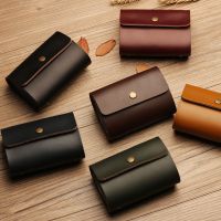 [COD] Card bag mens cowhide large-capacity crazy horse multi-card female card case and exquisite business certificate