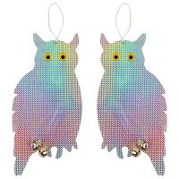 2PCS Owl Bird Repellent Bird Deterrent Hanging Device Effectively Keep Birds Away Scare Away Birds Garden Supplies