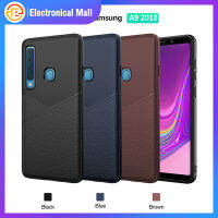 สำหรับ Samsung A9 2018-A9 2019-A950หนังแบบเรียบง่ายสไตล์ธุรกิจเปลือกหลังฝาครอบป้องกัน TPU กันลื่น