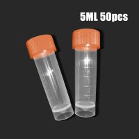 【YF】❡✹☍  50pcs/bag 5ml Screw Top Centrifuge Tube Sterile Experimental Refrigeration Volume Vials