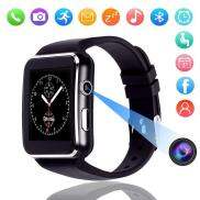 Cutewomen2020 Đồng Hồ Thông Minh Bluetooth Màn Hình Cong X6 Đồng Hồ Điện
