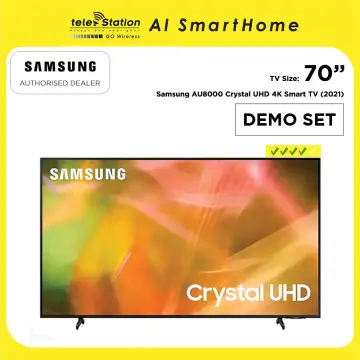 SAMSUNG 50-Inch Class Crystal 4K UHD AU8000 Series HDR, 3 HDMI Ports,  Motion Xcelerator, Tap View, PC on TV, Q Symphony, Smart TV with Alexa  Built-In