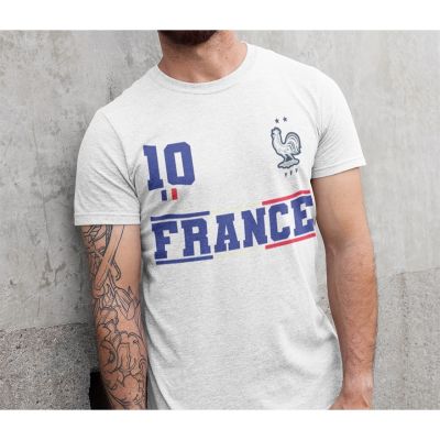 เสื้อบอล ฝรั่งเศส France Football T-Shirt สวยใส่สบายแบรนด์ Khepri 100%cotton comb พิมพ์ดี ไม่แตก เสื้อไม่หด ไม่ย้วย นุ่มS-5XL