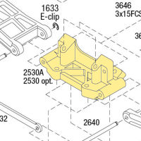 ใหม่ ENRON RC #2530อลูมิเนียมด้านหน้ากั้นแขนยึดสำหรับชิ้นส่วนรถบังคับ110 T Raxxas S Lash 2WD โจร Nitro Rustler แตกตื่น VXL