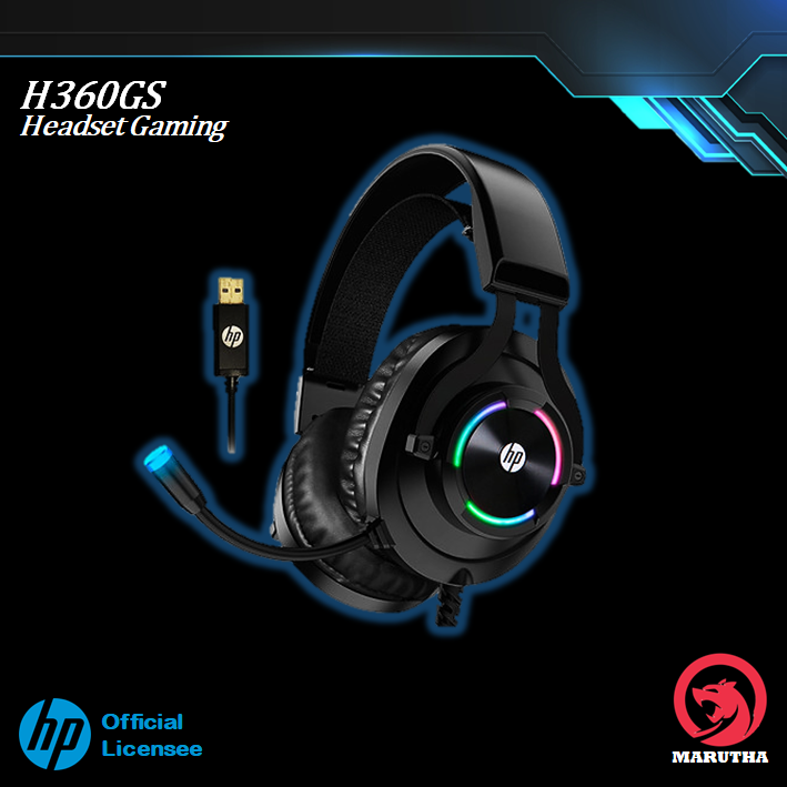 HP Headset Gaming / Gaming Headphone H360GS USB RGB Gaming Headset