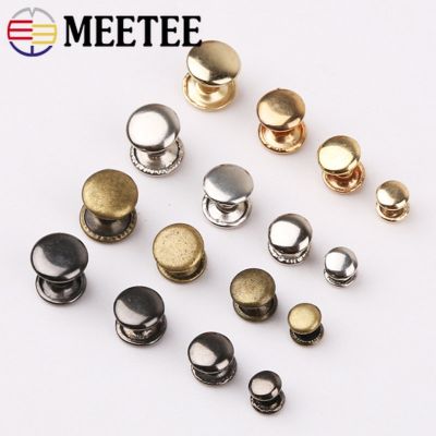 【cw】 Meetee 100Pcs 6-12mm Metal Nails Buckles One-Sided Double-Sided Pin Buckle Rivets Button Bag Decor Rivet Studs Hook Accessories ！