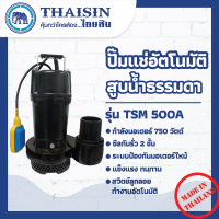 ปั๊มไดโว่ ปั๊มแช่เหล็กหล่อ อัตโมัติ ขนาด 1 แรง กำลังไฟ 750 วัตต์  ท่อ 2 นิ้ว THAISIN TSM-500A 50(2")