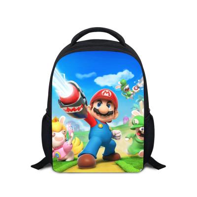 12 Inch Cartoon Mario Kindergarten School Bag Toddler Bag Bookbag Girls Boys Printing Backpack for 3-5 years Children Gift