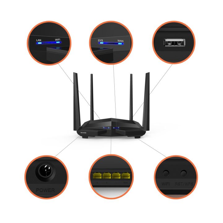 tenda-ac10u-wireless-ac1200-dual-band-gigabit-ของแท้-ประกันศูนย์-5ปี