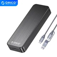 M2 ORICO Nvme Enclosure USB3.2 Gen2 Type C 10Gbps ตู้เอสเอสดีของเครื่องพีซี M2เคส SSD ในตัวระบายความร้อนโลหะโซลิดสเตทไดรฟ์ในตัว