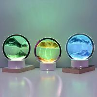 ✸✖™ Creative Quicksand Night Light LED Sandscape Table Lamp Colorful Bedside Light Sand Painting Hourglass Ornaments Home Decor