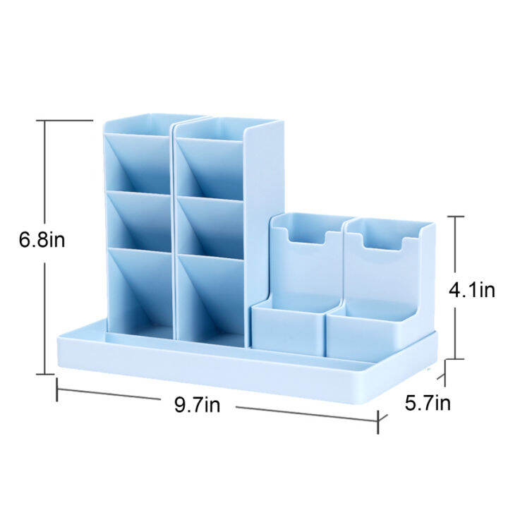 ความจุขนาดใหญ่ที่วางปากกาน่ารักอุปกรณ์เสริมบนโต๊ะกล่องเก็บดินสอกล่องเก็บของตั้งโต๊ะเคสตั้งสำหรับไปโรงเรียนสำนักงานเครื่องเขียน