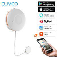 ZigBee Tuya Smart Water Leakage Sensor Detector Flood Leak Alarm ระบบรักษาความปลอดภัยอัจฉริยะ SmartLife APP ทำงานร่วมกับ Alexa