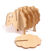 【CW】✔♤℗  Sheep Anti Cup Coasters Insulated Round Mats Japan Office Crafts