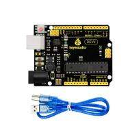 Keyestudio REV4 ATMEGA328P-PU Board Advanced MP2307DNSOP-8 + สาย USB สําหรับโครงการ Arduino UNO DIY