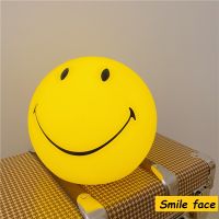 VIP New Creative Happy Face for Household Office Decoration Smile Lamp Rechargeable Bedroom Bedside Baby LED Small Night Lights