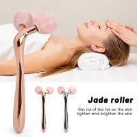 New 3D Face Massager Rose Quartz Jade Roller Pink  Facial Roller Nature Stone Heathy Beauty Tools Skin Care Tools For Women