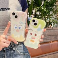 เคสโทรศัพท์โทรศัพท์คู่รักน่ารักใหม่สำหรับ IPhone 14 13 12 11 Pro Max Plus สำหรับ iPhone X XR 14 Plus SE ซิลิโคนนุ่มใสฝาหลังกันกระแทก