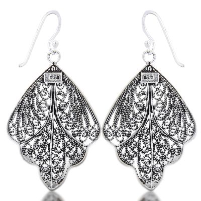 Thai design earrings Sterling silver  nice beuatiful สวยงาม ตำหูเงินสเตอริง ก้าวสองห้า ลวดลาย ไทย สวยงามยิ่งใช้ยิ่งเงางาม สวยมากงานละเอียด