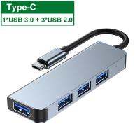 【Big savings】 4 In 1 USB ฮับ Type-C ถึง USB 3.0 2.0ฮับต่อพ่วงที่พ้วง USB ขยาย USB แยกสำหรับ Matebook แล็ปท็อป PC อุปกรณ์เสริม