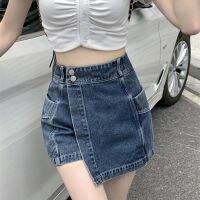 COD IOED95 Denim Short A-line Skirt Hot Girl Ins Mini Skirt Female Summer New Hot Style Gothic Skirt