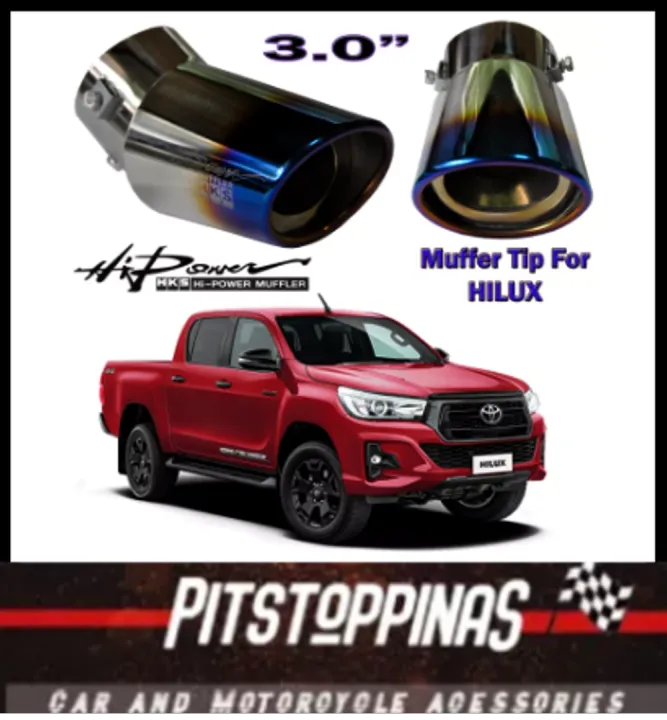 Toyota Hilux Revo Conquest Rocco HKS 3" MUFFLER TIP Curved Car
