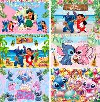 1การ์ตูน Lilo &amp; Stitch ธีมปาร์ตี้ฉากหลังถ่ายภาพสตูดิโอฮาวายฮูลาฤดูร้อนปาร์ตี้วันเกิดเด็กสาวฉากหลังถ่ายภาพกำหนดเอง