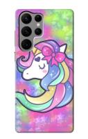 เคสมือถือ Samsung Galaxy S23 Ultra ลายม้ายูนิคอร์น สีพาสเทล Pastel Unicorn Case For Samsung Galaxy S23 Ultra