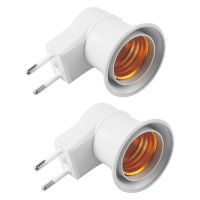 EU Plug To E27 Adapter หลอดไฟ LED Converter ซ็อกเก็ตผู้ถือเปิดปิดปุ่มแบบพกพา EU Plug To E27อะแดปเตอร์246PCS