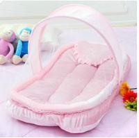 Hot Selling Baby Infant Bed Canopy Mosquito Net with Mattress Pillow, Baby Cradle Mosquito Insect Net, Baby Crib Mosquito Tent