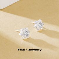 [COD] luxury fashion niche design diamond-encrusted zircon camellia flower stud earrings womens high-end sense of versatility wholesale