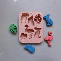 【lz】┇☊  Palmeira Folha Chocolate Silicone Mold DIY Bonito Pássaro Forma Sabão Bolo Decoração Cookies Candy Baking Tool