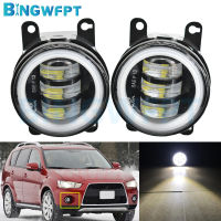 ไฟวิ่งกลางวันสำหรับ Outlander XL 2010 Mitsubishi ASX 2017-2018 H11รถยนต์ LED 12V ไฟตัดหมอก Angel Eye