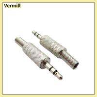 VERMILL อะไหล่สำหรับเปลี่ยน ขั้วต่อปลั๊กเสียง 3.5มม. โลหะสำหรับตกแต่ง อะแดปเตอร์ ปลั๊กสเตอริโอ แจ็คหูฟัง