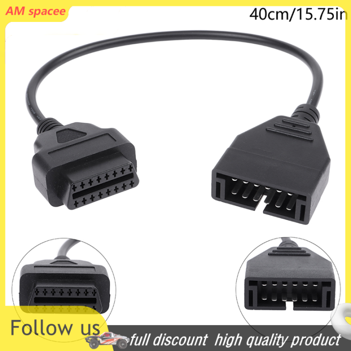 🚀 AM 12Pin OBD1ถึง16Pin OBD2 ADAPTER ADAPTER CABLE สำหรับ GM diagnostic