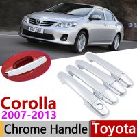 for Toyota Corolla E140 E150 2007 2013 Chrome Door Handle Cover Car Accessories Stickers Trim Set 2008 2009 2010 2011 2012