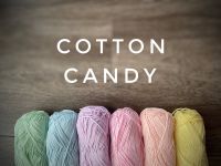 ไหมพรม ไหมพรมคอตตอน / ไหมพรมคอตตอนนม แพ็ค 6 ม้วน Cotton 4ply 6-color pack