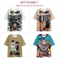 T SHIRT -  Spy2023 เกมเฮ้าส์การ์ตูนสินค้าเสื้อยืดพิมพ์การ์ตูนตาข่ายแขนสั้นหลวม