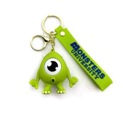 Disney Monsters University Keychains Mike Wazowski Sulley Key Ring Cute Cartoon Figure Big Eyes Monster Keyring Toys Dolls Gift