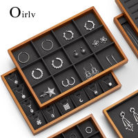 Oirlv ถาดไม้ สําหรับจัดเก็บเครื่องประดับ แหวน ต่างหู กําไลข้อมือ สร้อยคอ P049 P050 P051 P052 P053 P054