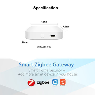 Zigbee Gateway WiFi 2.4 GHz Smart Hub Bridge DC5V 1A รีโมทคอนโทรลไร้สายอัจฉริยะเชื่อมต่อสำหรับ100 + อุปกรณ์สมาร์ท