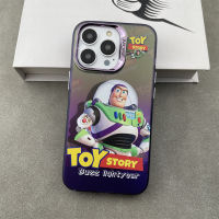 cartoon Toy Story purple electroplating hot silver Phone Case For iPhone 15 Pro Max 14 ProMax 13 12 12Pro 11 Shockproof Phone soft border hard case Mobile phone protective case