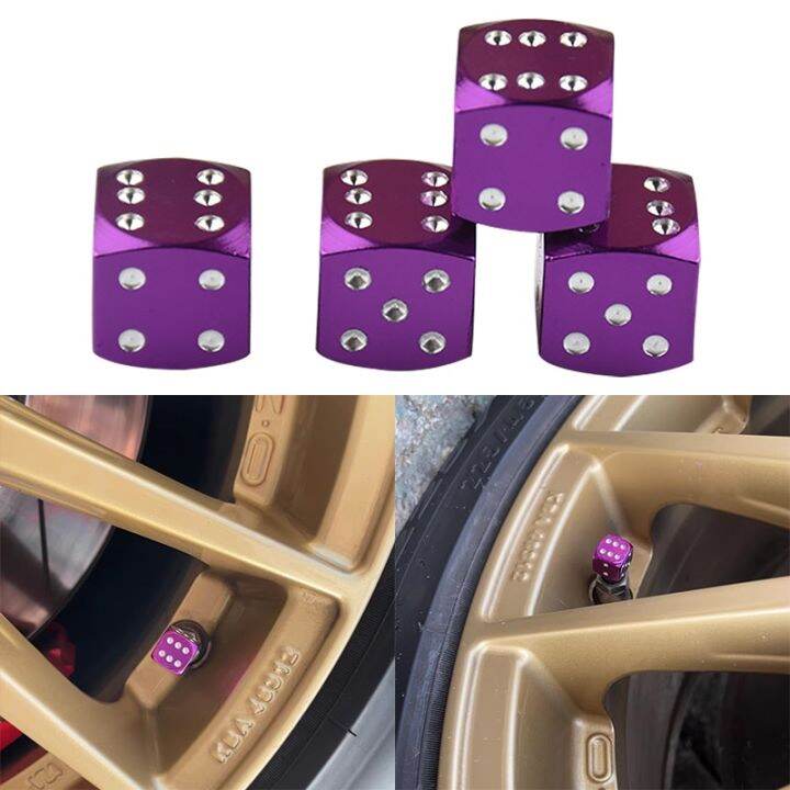 1Pc Car Truck Wheel Tire Air Valve Dice Shape Stem Cover Dust Cap