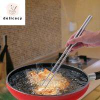 DELICACY ตะเกียบรียูส 1Pair/3Pair 14 Inch Fried Cooking Extra Long Household Tableware Frying Noodle Chopsticks Kitchen Chopsticks